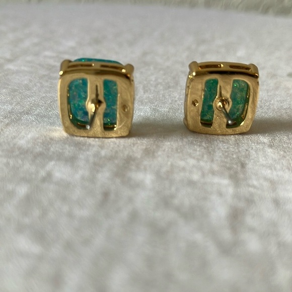 Kate Spade: Green Sparkle Earrings- Gold tone - Picture 12 of 14